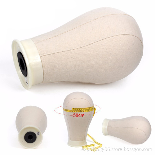 Answer 21"-25" Wig Stand Hair Extension Tools Canvas Head Canvas Head Mannequin Canvas Mannequin Head For Making Wigs